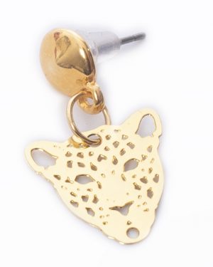 earpin leopard goud madhura bags
