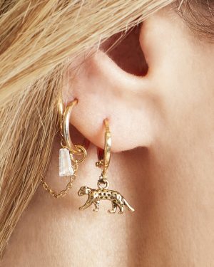 panter aan gouden ring in oor madhurabags